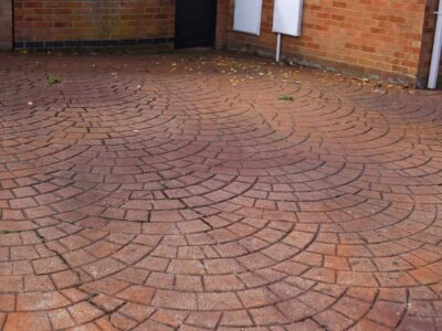 Coloured concrete driveway Beverley